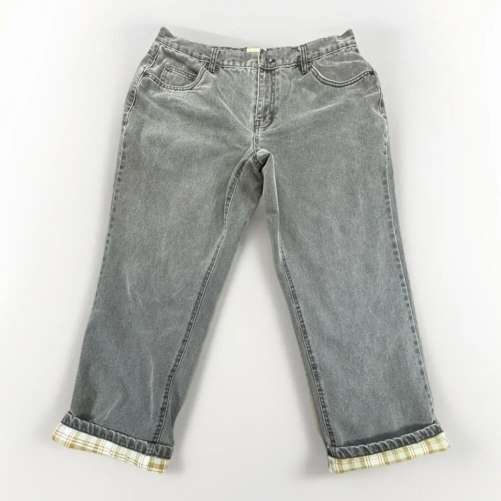 RedHead Flannel Lined Jeans Men's 38x30 Relaxed Fit Gray Washed Denim - Picture 2 of 10